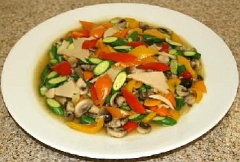 Vegetarian Shark Fin and Mushrooms Stir Fry