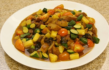 Vegetarian Shark Fin and Mushrooms Stir Fry