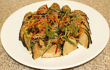Vegetarian Shark Fin and Mushrooms Stir Fry