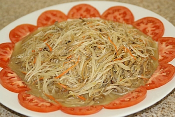 Vegetarian Shark Fin and Mushrooms Stir Fry