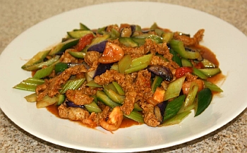Vegetarian Shark Fin and Mushrooms Stir Fry