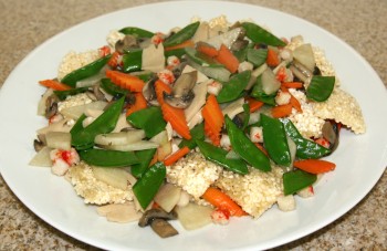Vegetarian Shark Fin and Mushrooms Stir Fry